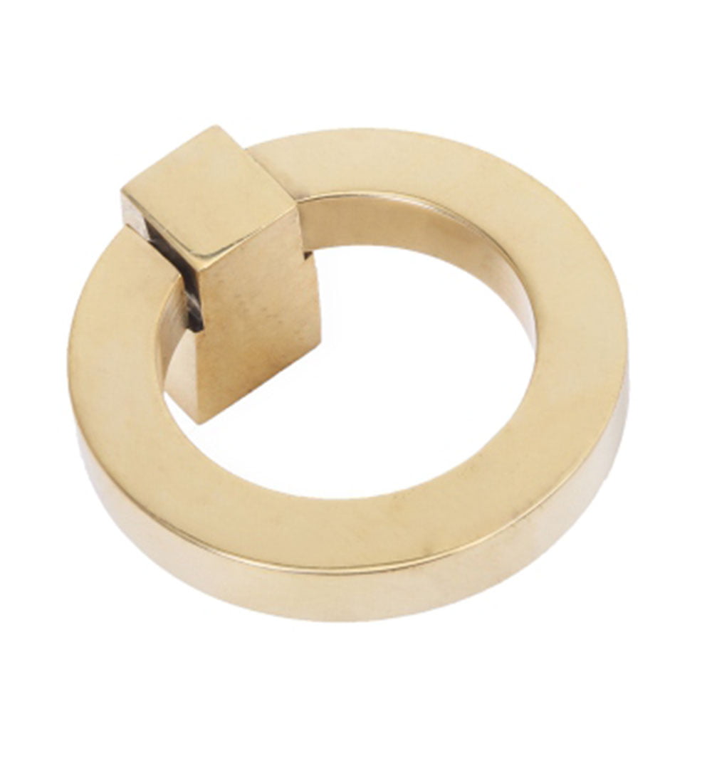2.12 in Diameter Brass Classic Round Ring Pull Cabinet Drawer Dresser  Handle round Knob Pulls